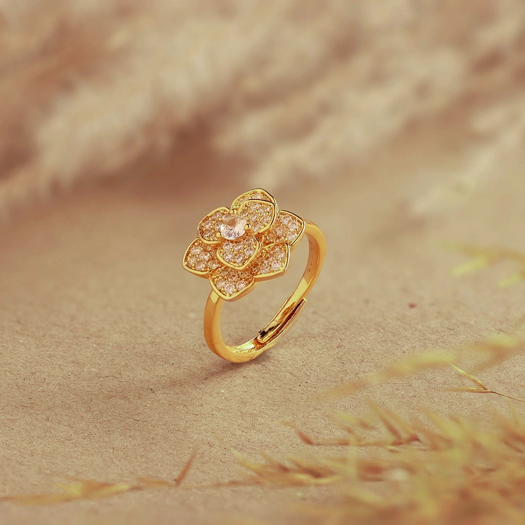 Crystal Clover Ring