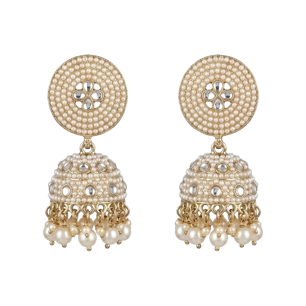 Meera Pearl Jhumka & Maang Tikka Set