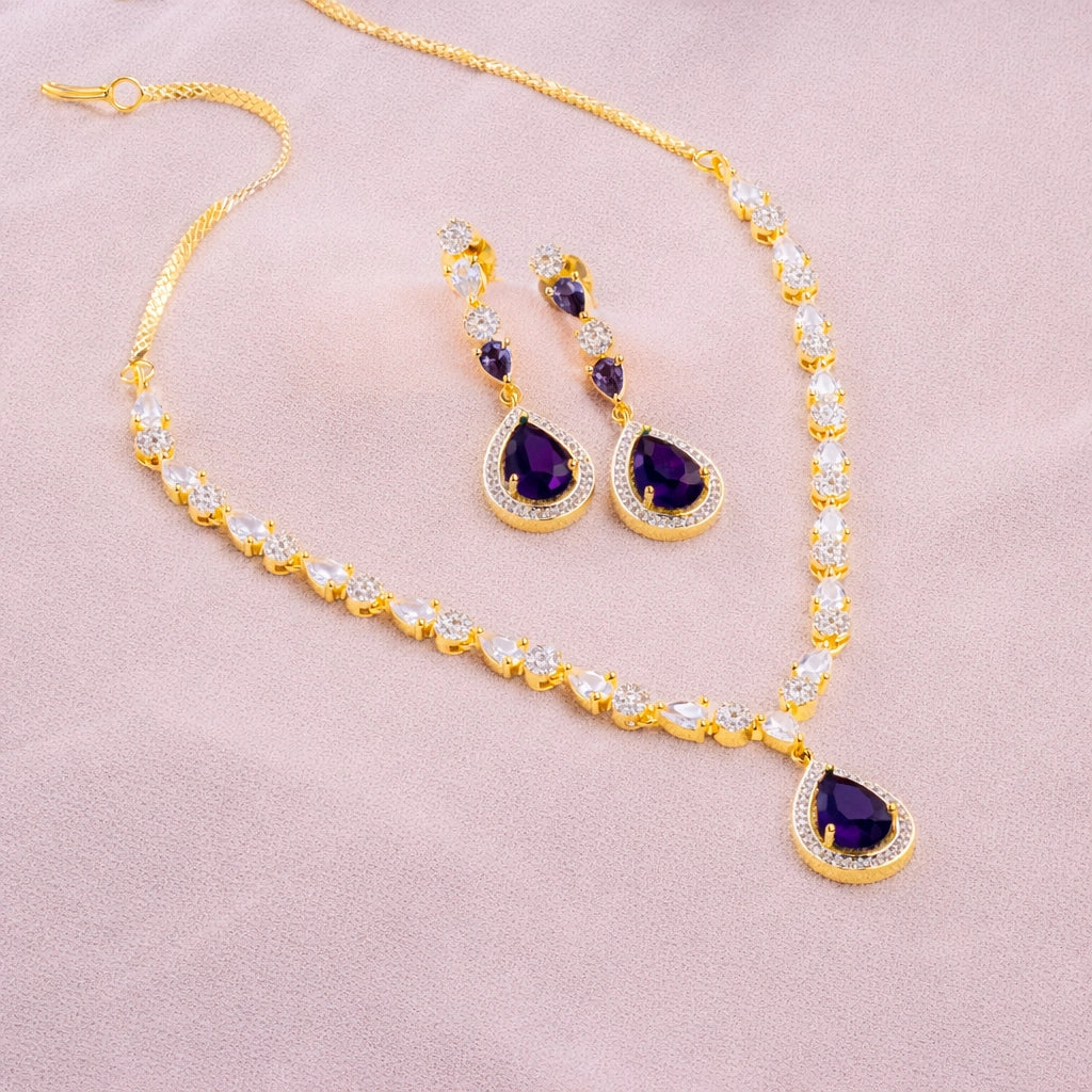 Aqua Drop Necklace Set