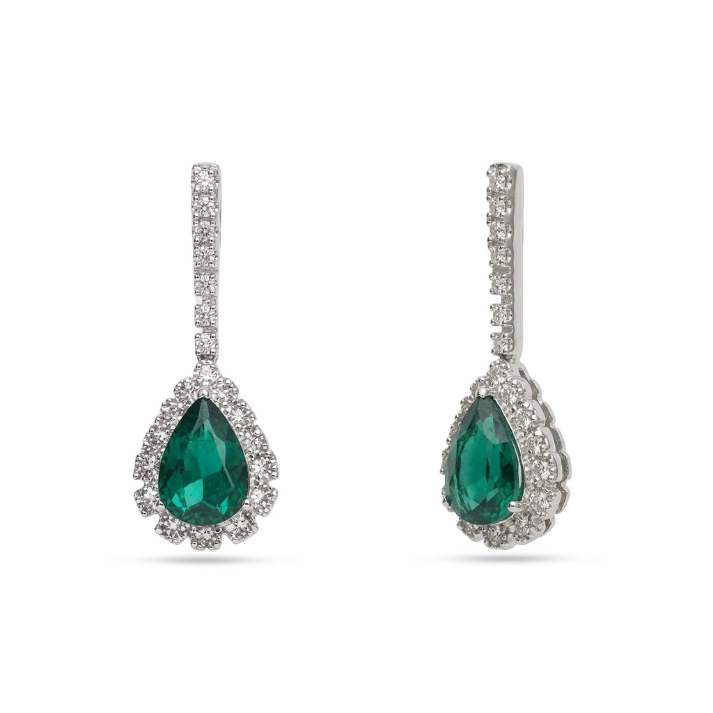 Emerald Dewdrop Crystal Necklace Set
