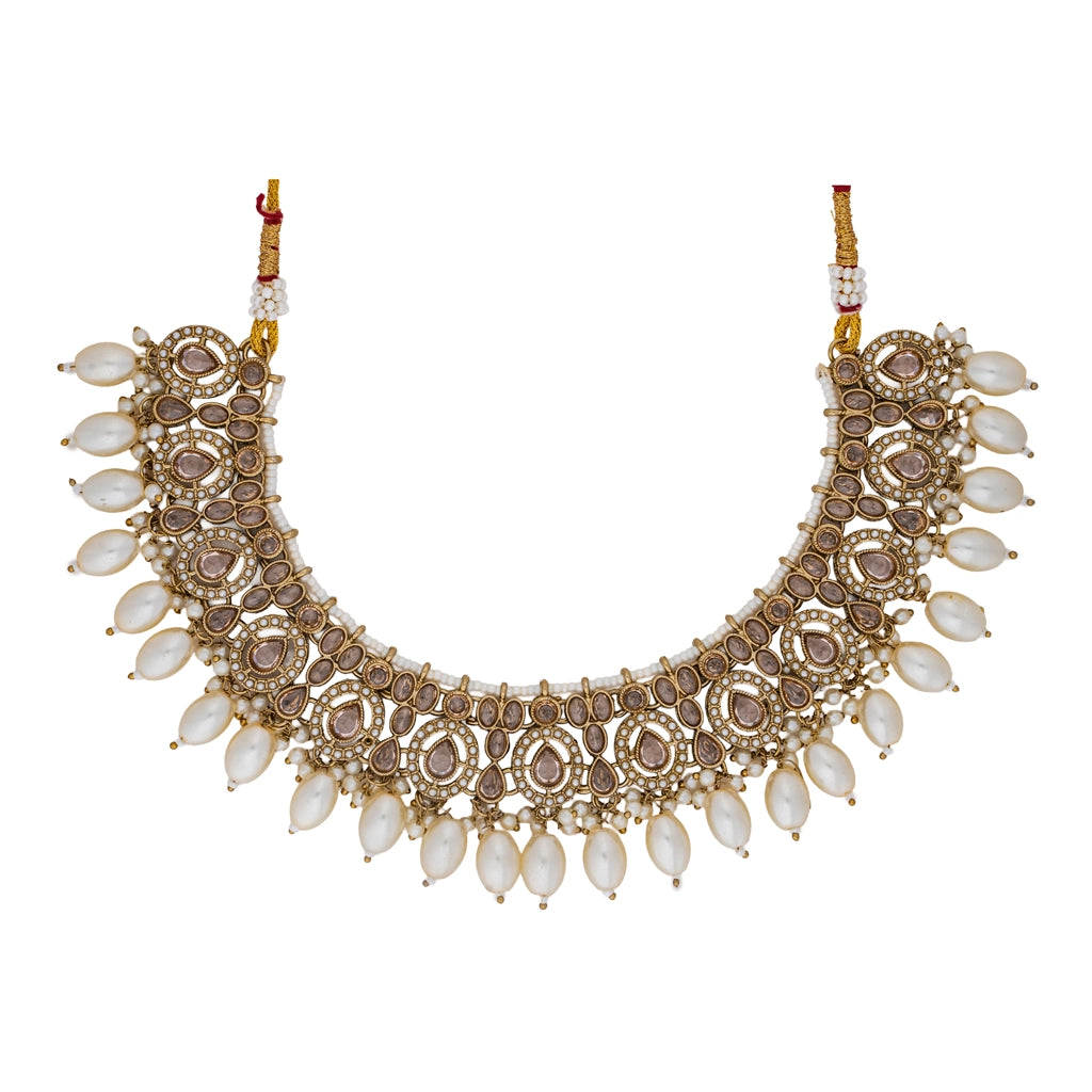Classic Kundan Choker Set Ruby Gold