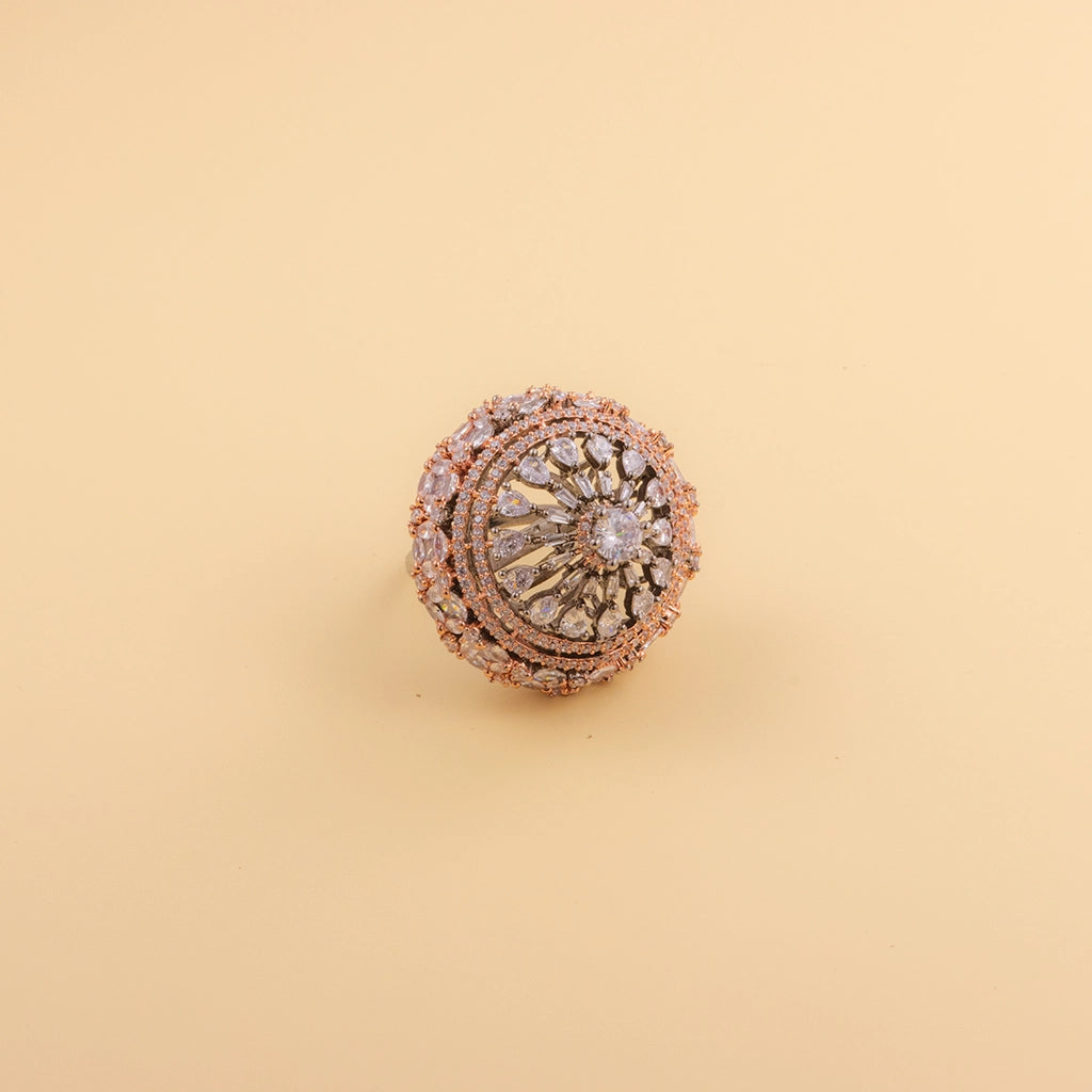 Noor Dome Crystal Statement Ring