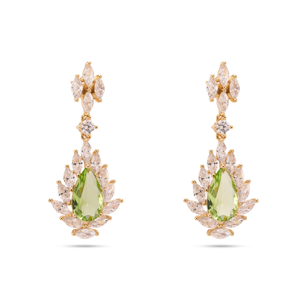 Aafreen Peridot Teardrop Earrings