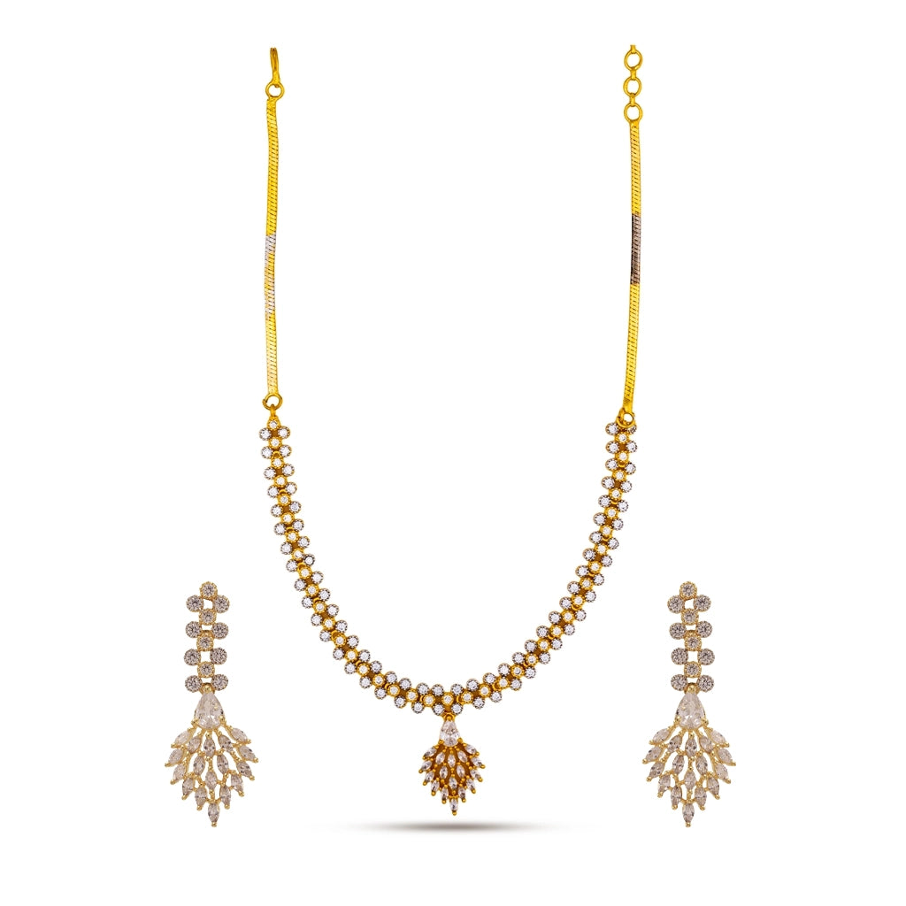 Aurielle Crystal Drop Necklace Set