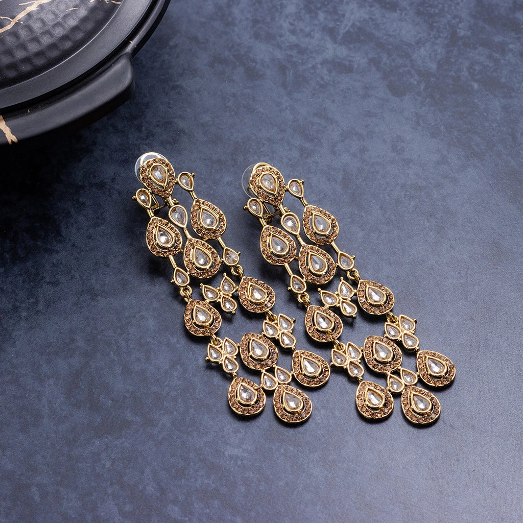 Ivory Crystal Chandelier Danglers