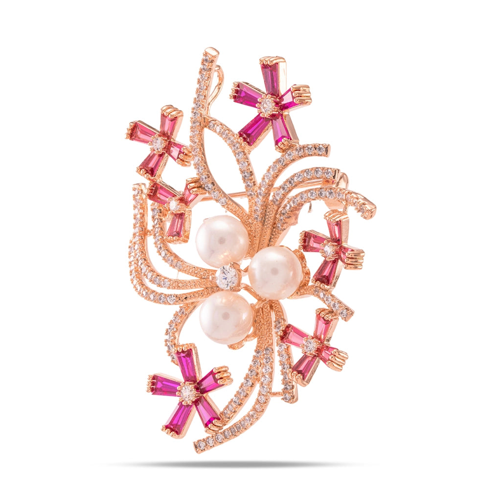 Celeste Bloom Ruby Brooch