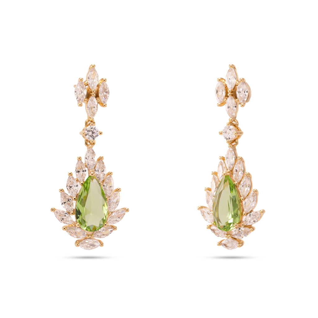 Aafreen Peridot Teardrop Earrings