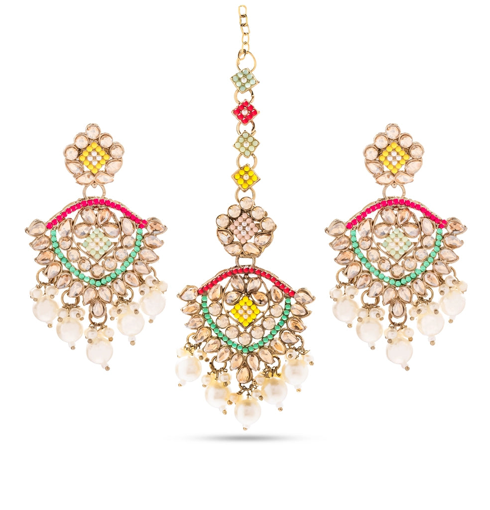 Noor-E-Jahan Gulrang Pearl Choker Set