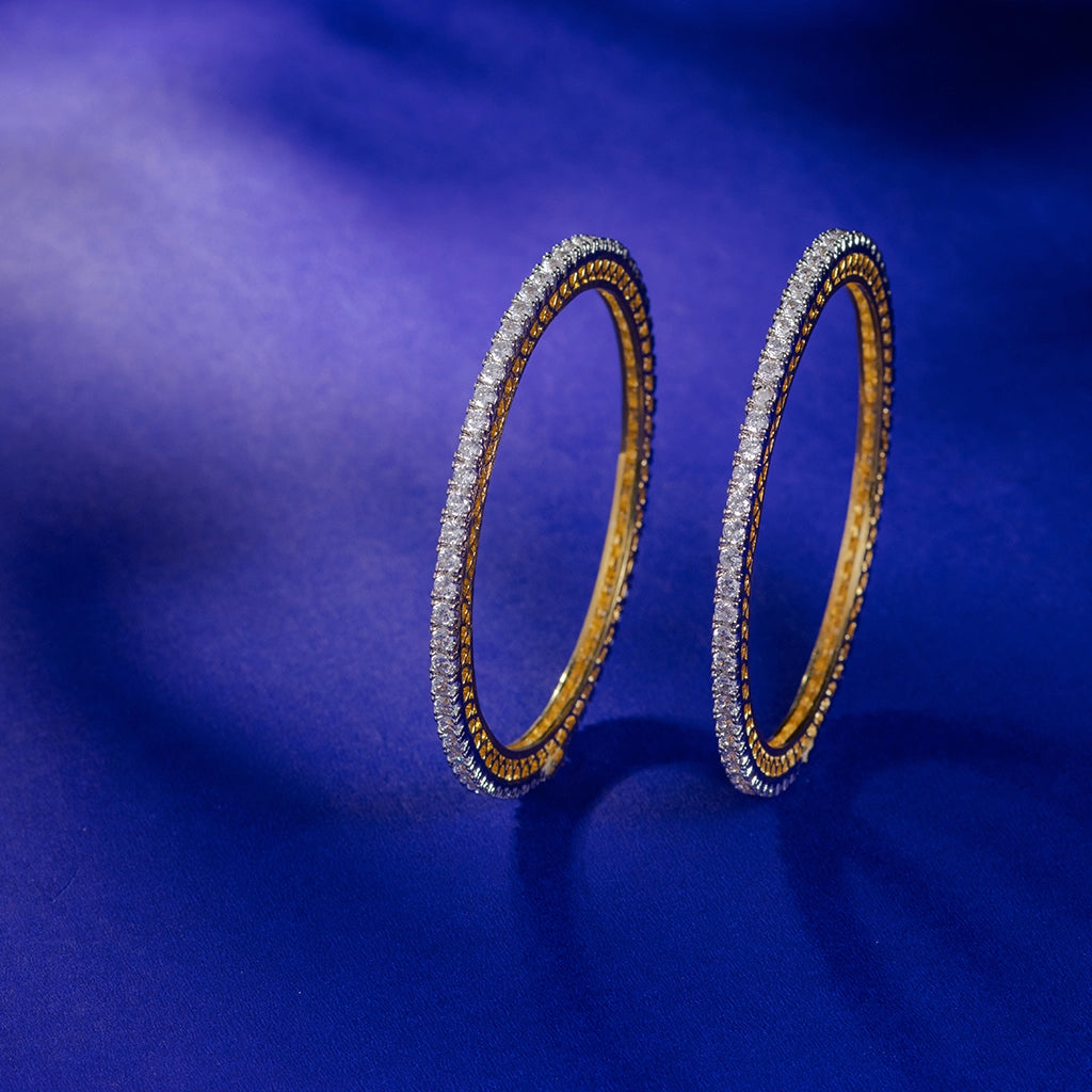 Double Row Crystal Bangles