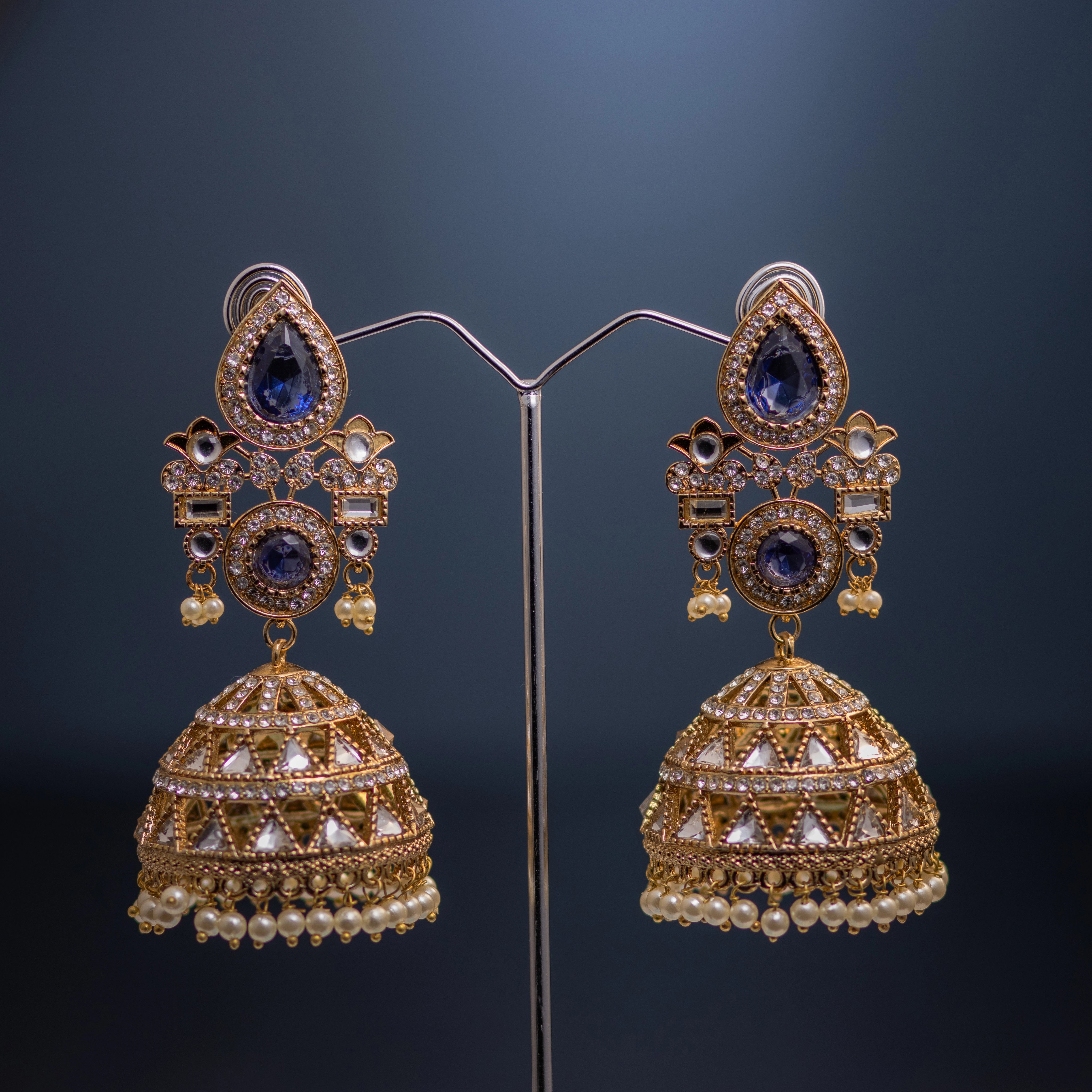Neel Tara Royal Jhumka Earrings
