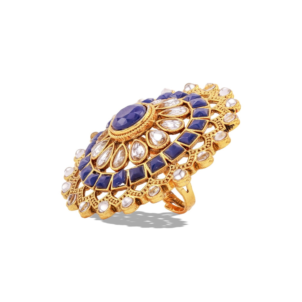 Rajvansh Halo Sapphire Blue