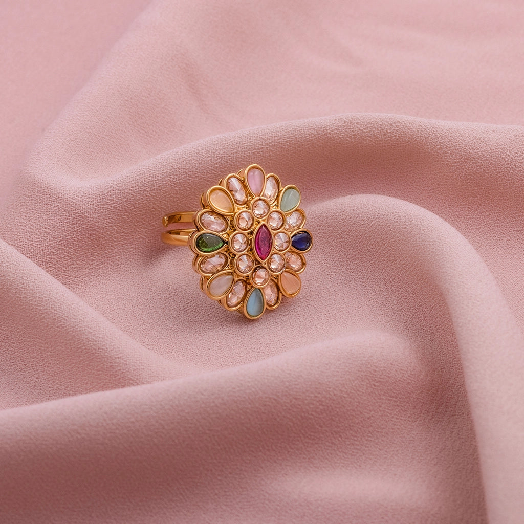 Regal Navratna Bloom Ring