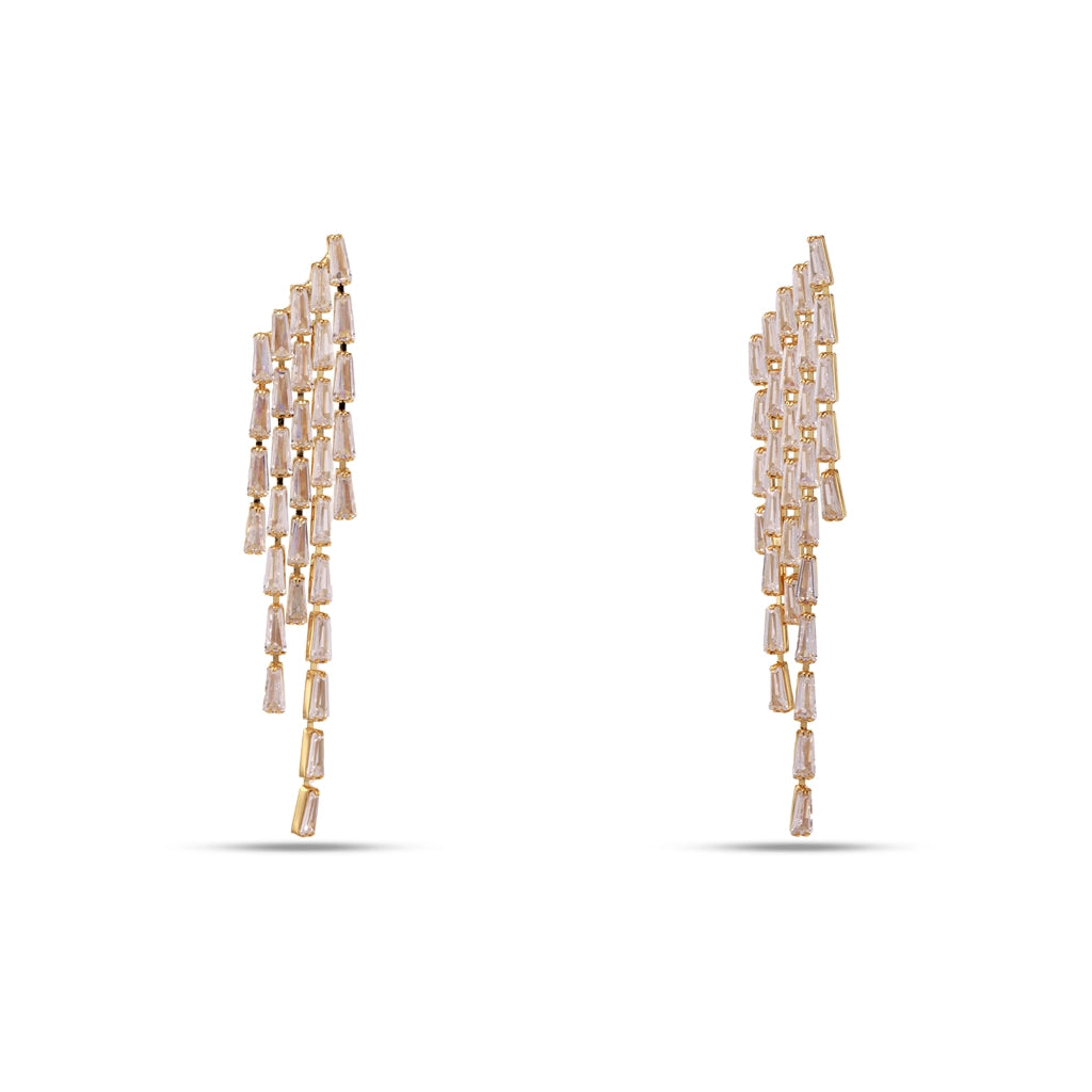 Starlit Cascade Crystal Earrings