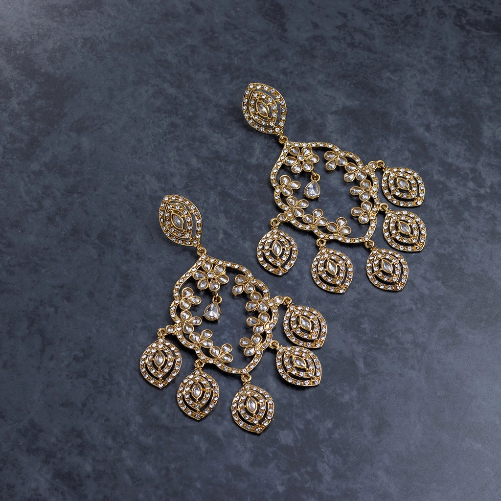 Crystal Cascade Chandelier Earrings