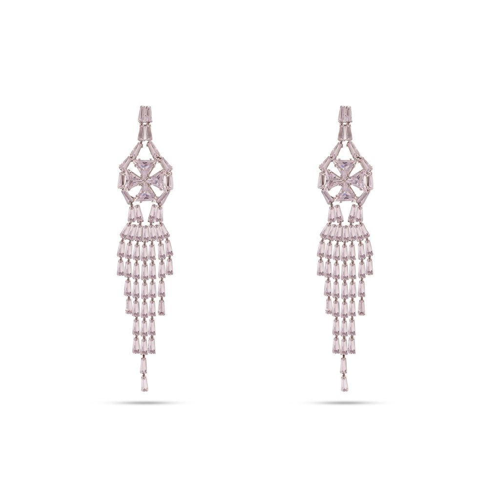 Crystal Cascade Luxe Tassel Earrings