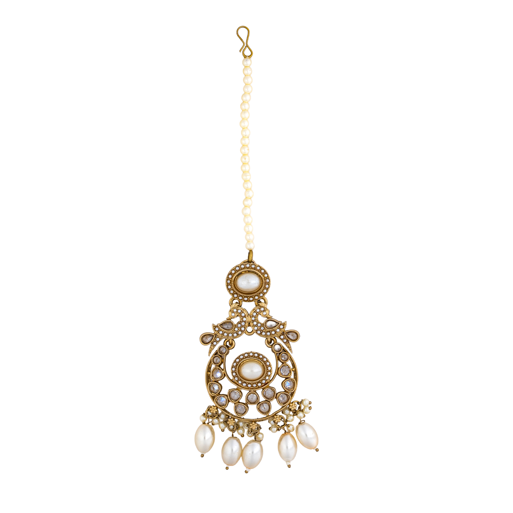 Ivory Kundan Pearl Long Necklace Set