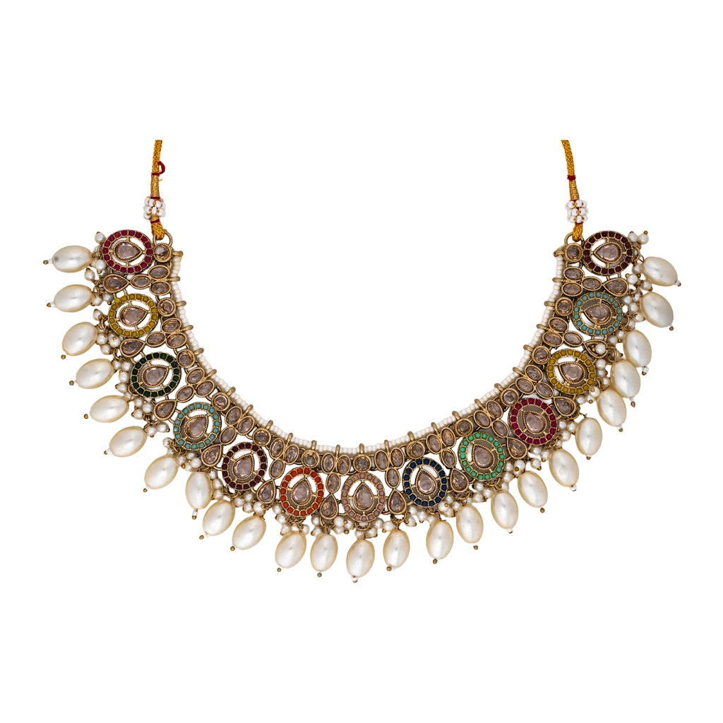 Pearl Mosaic Necklace Set