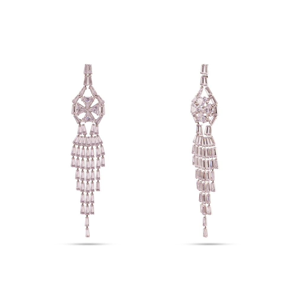 Crystal Cascade Luxe Tassel Earrings