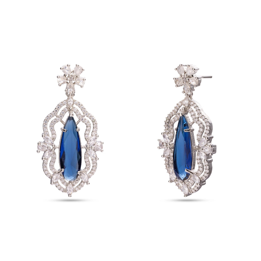 Celestial Blue Crystal Drop Necklace Set