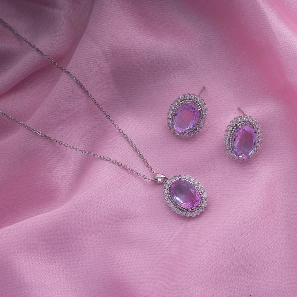 Lavender Royale Oval Jewelry Set