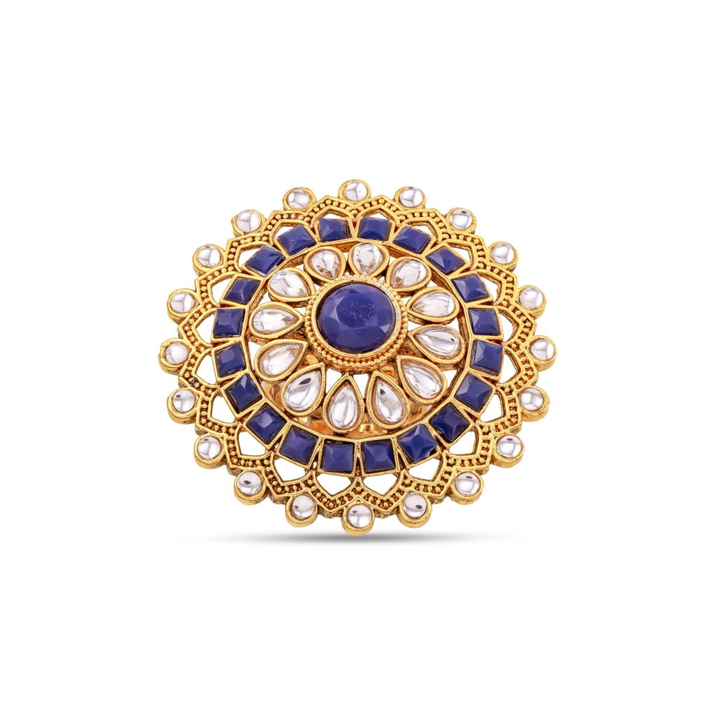 Rajvansh Halo Sapphire Blue