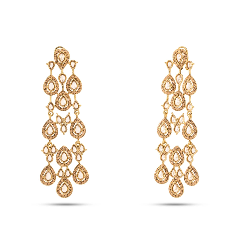 Ivory Crystal Chandelier Danglers