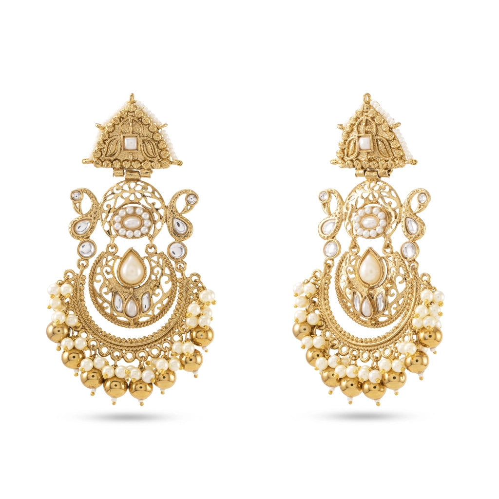 Royal Filigree Chandbali Earrings