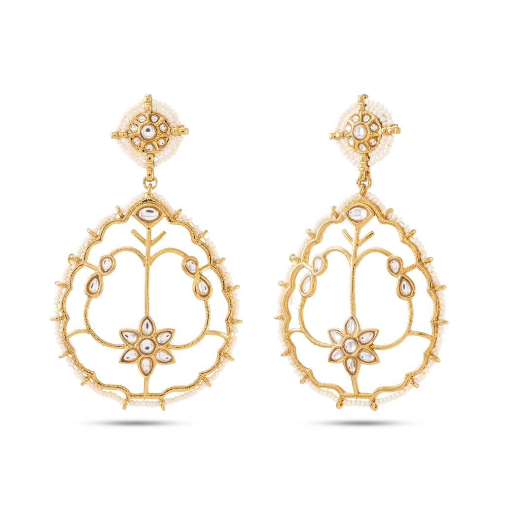 Flora Veil Mirror Earrings