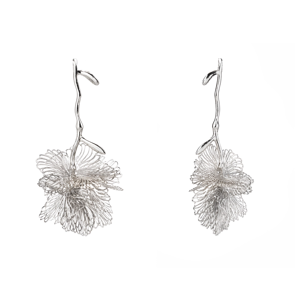 Lunara Silver Bloom Earrings