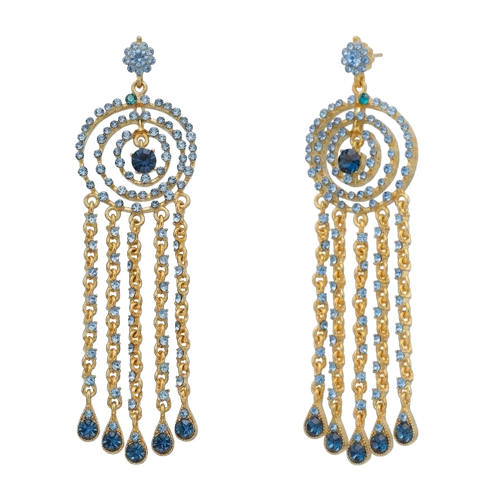 Power Cut Sapphire Cascade Danglers