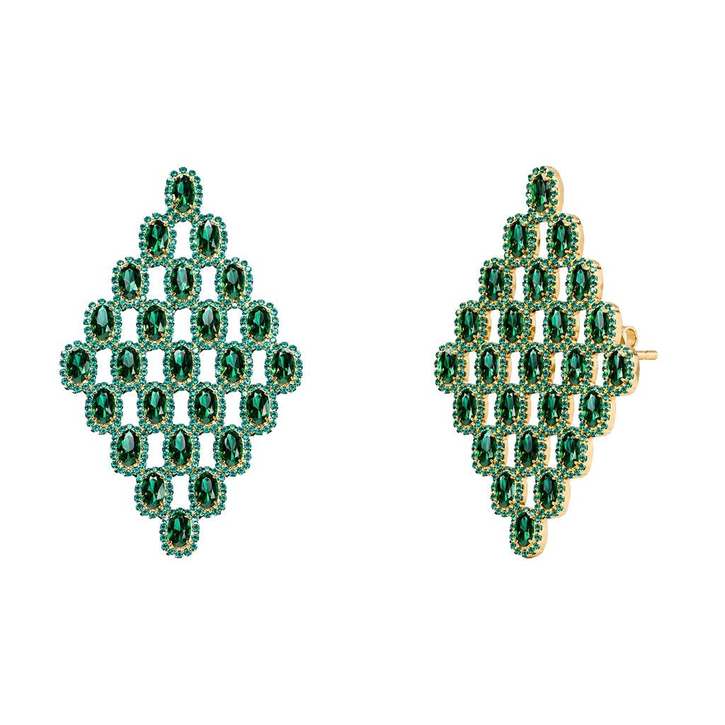 Emerald Royale Cascade Danglers