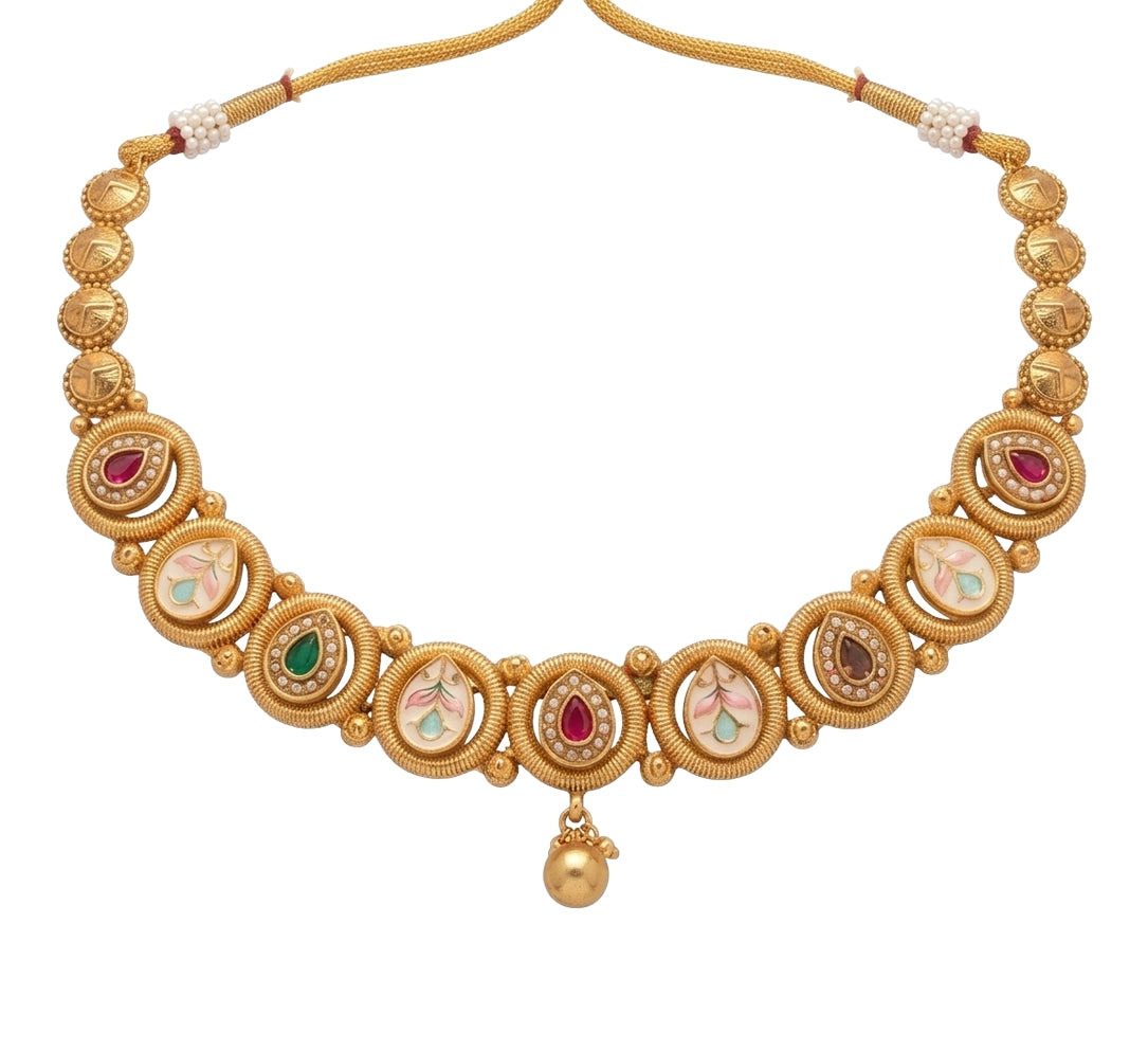 Noor-E-Jahan Royal Enamel Necklace Set