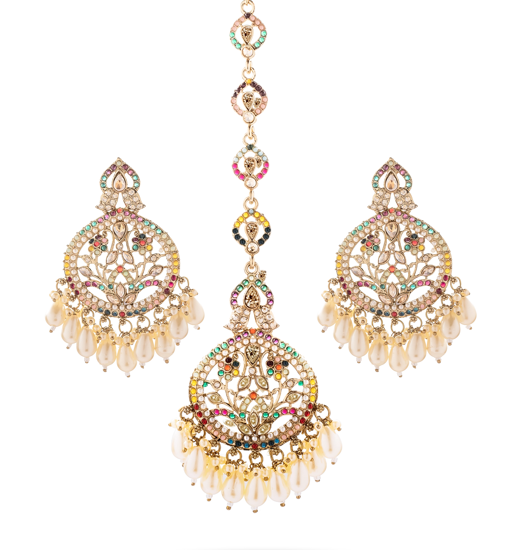 Noor Pearl  Maang Tikka set
