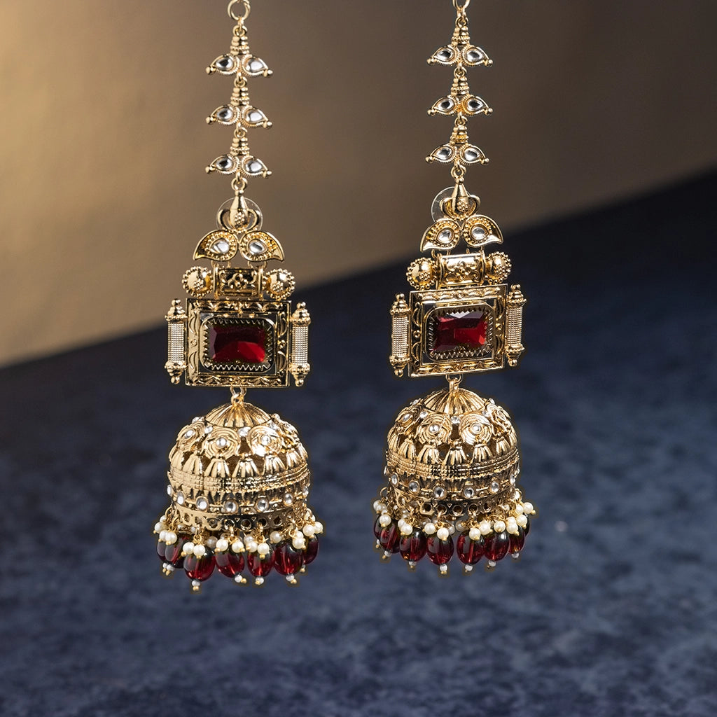 Rose Temple Jhumkas