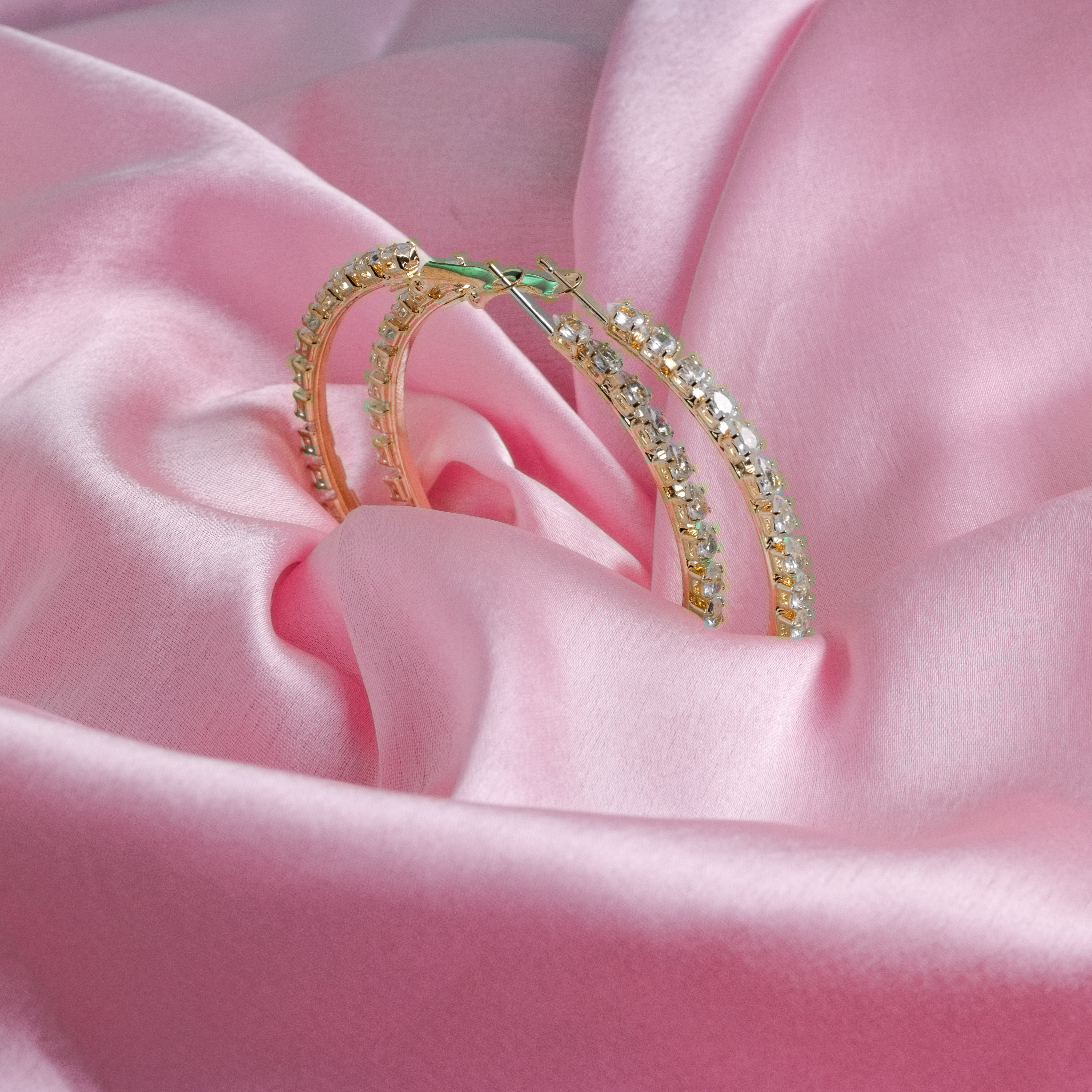 Elara Classic Pave Hoops