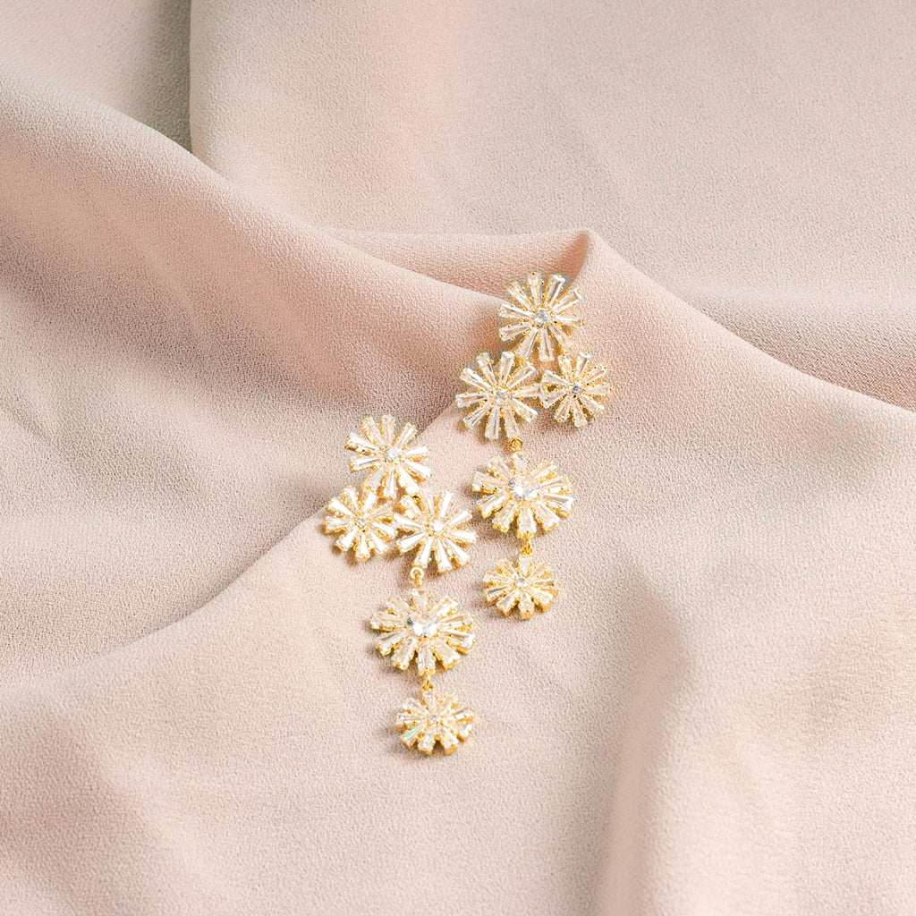 Aurora Gold Crystal Drop Earrings