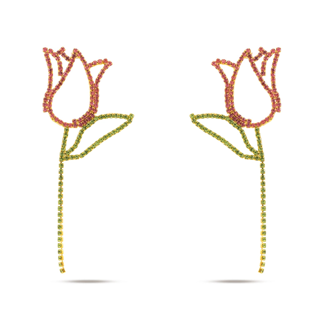 Rose Bloom Crystal Stems