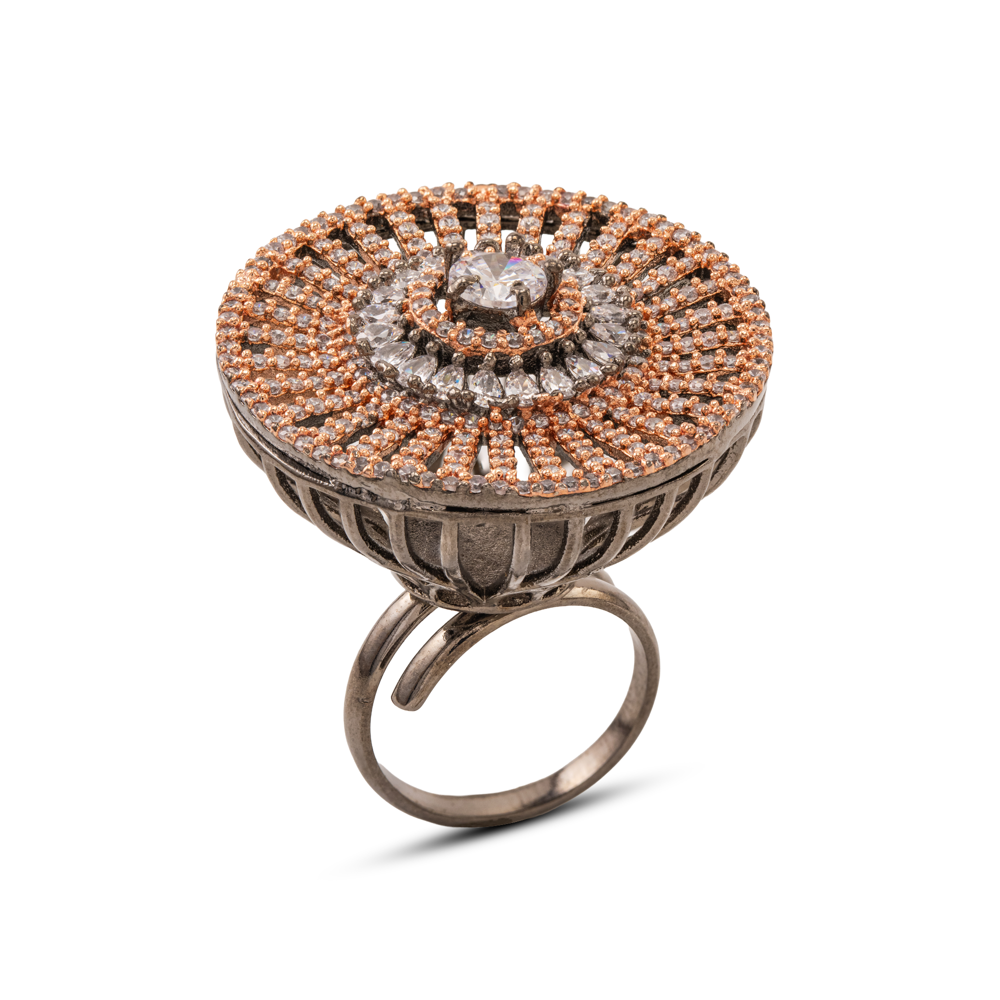 Stellar Orbit Crystal Ring
