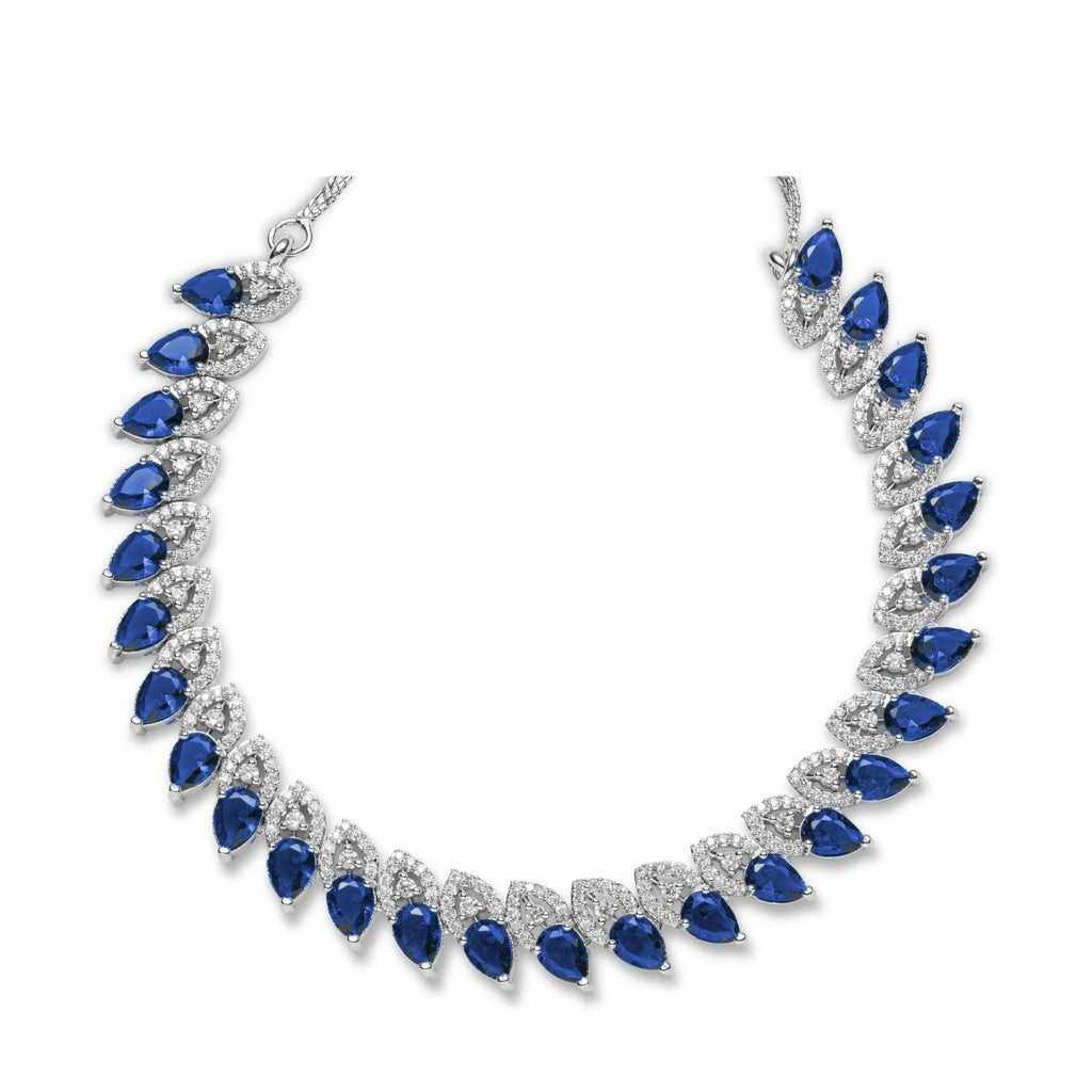 Sapphire Crystal Necklace Set