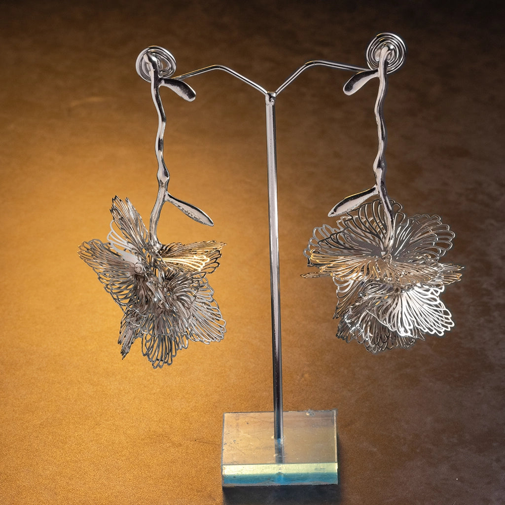Lunara Silver Bloom Earrings