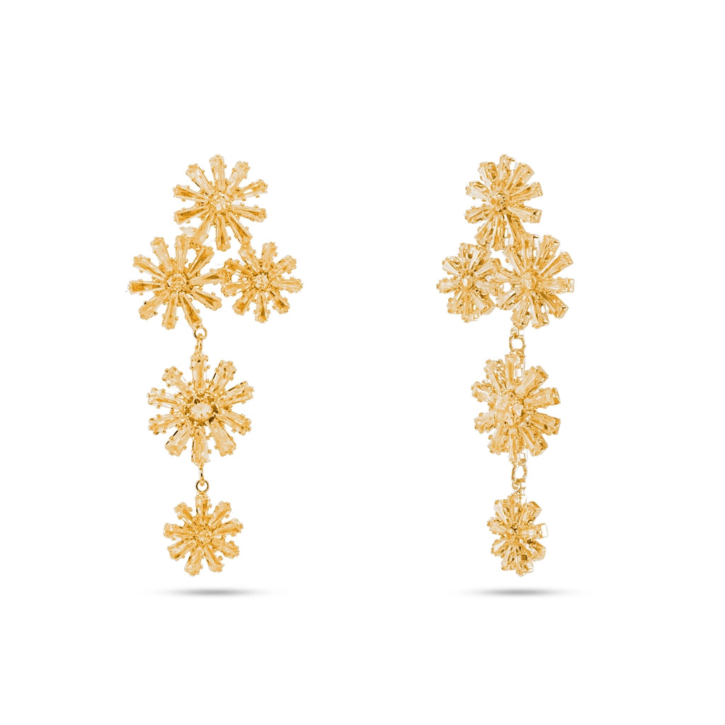 Aurora Gold Crystal Drop Earrings