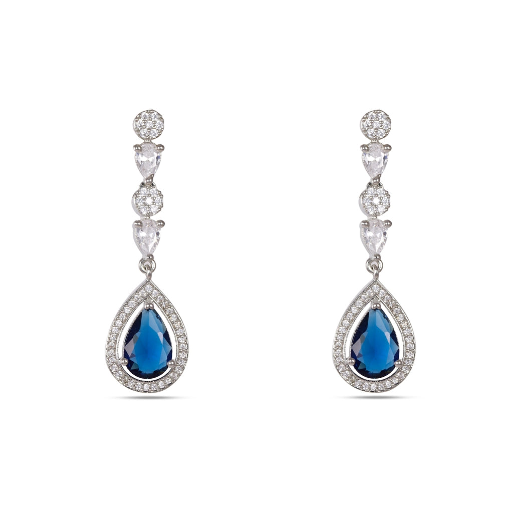 Midnight Sapphire Drop Necklace Set