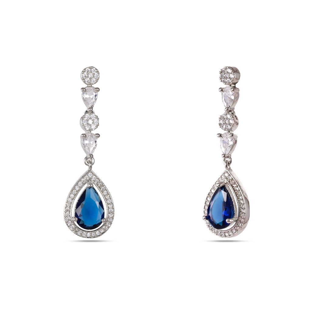 Midnight Sapphire Drop Necklace Set