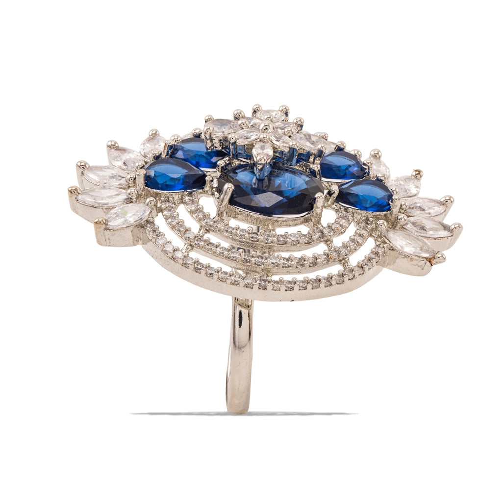 Royal Blue Crystal Ring