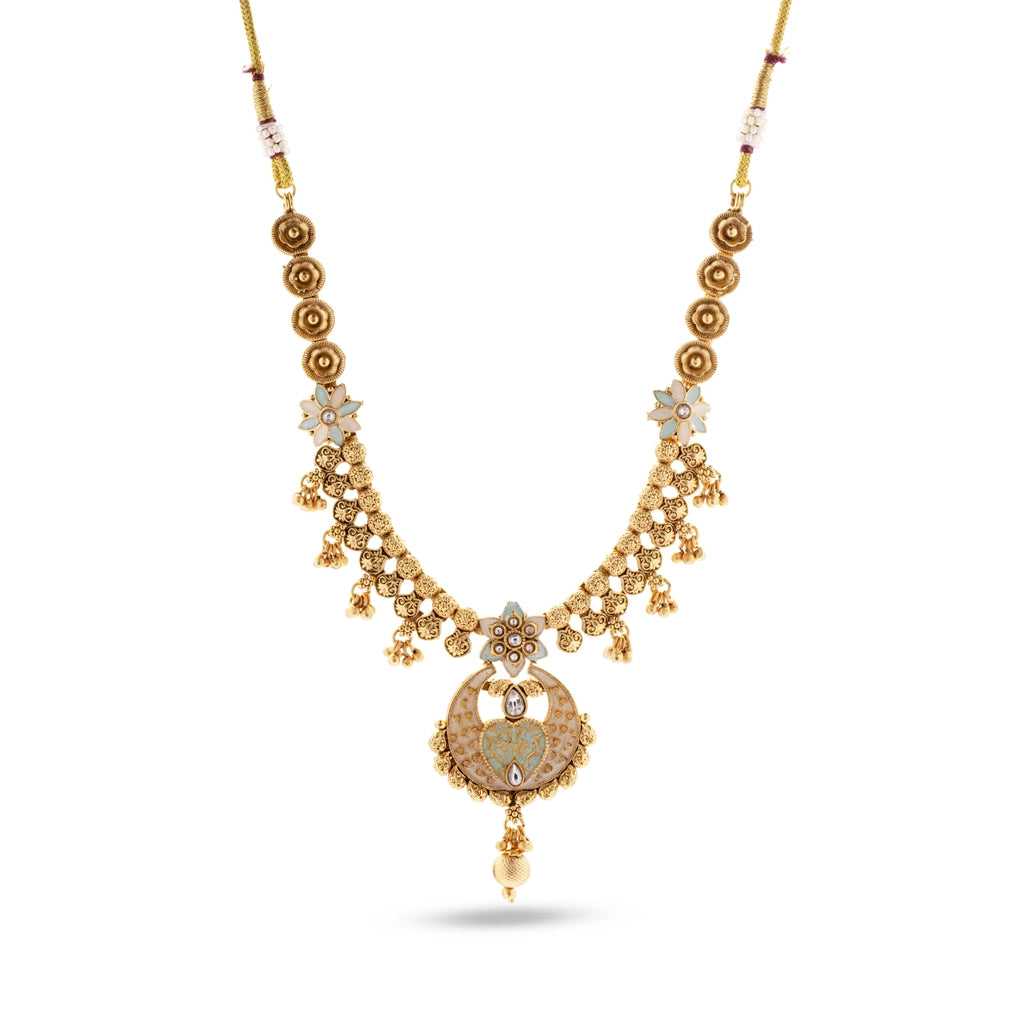 Gulnaz Antique Floral Necklace Set
