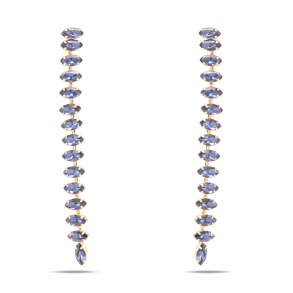 Blue Line Drop Earrings