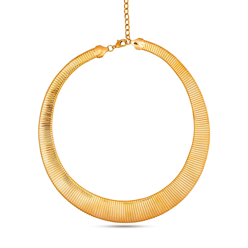 Power Cut Gold Nova Collar Necklace