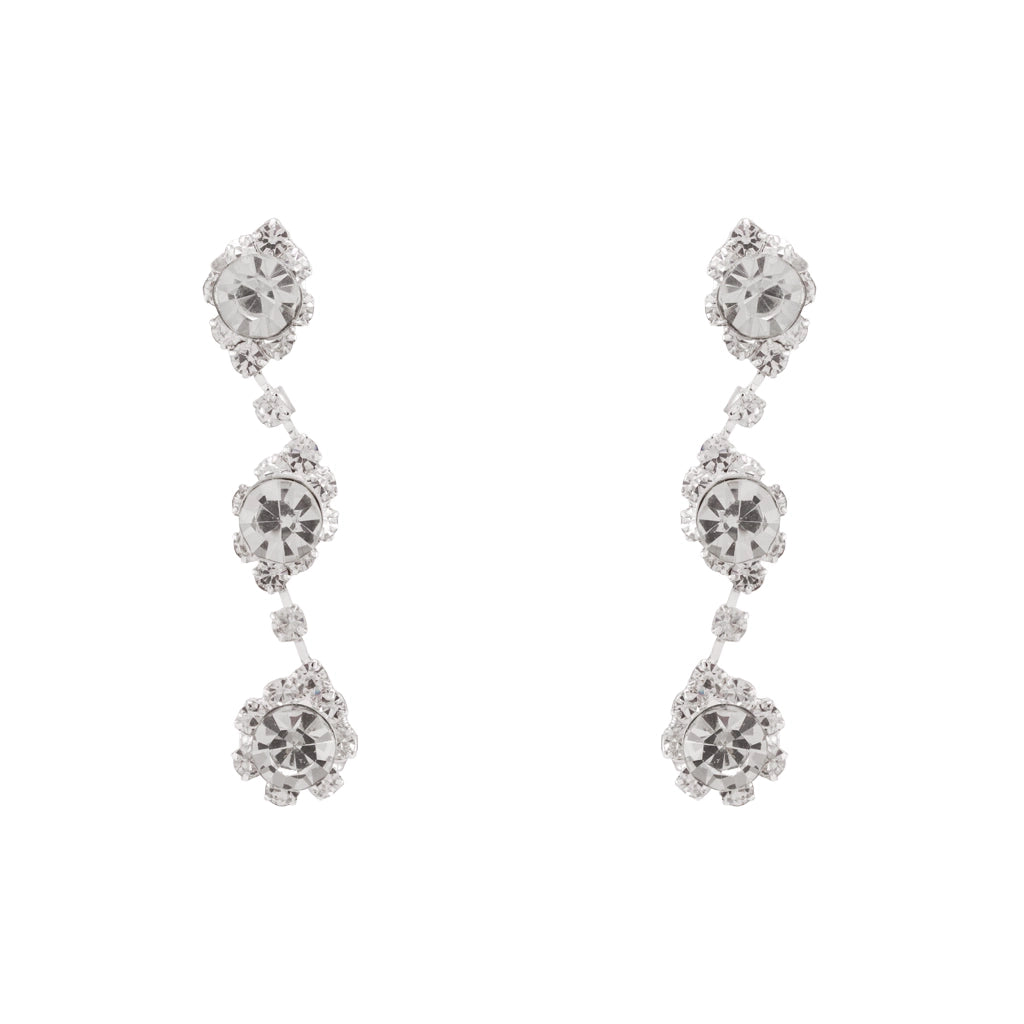 Power Cut Crystal Drop Y-Necklace Set