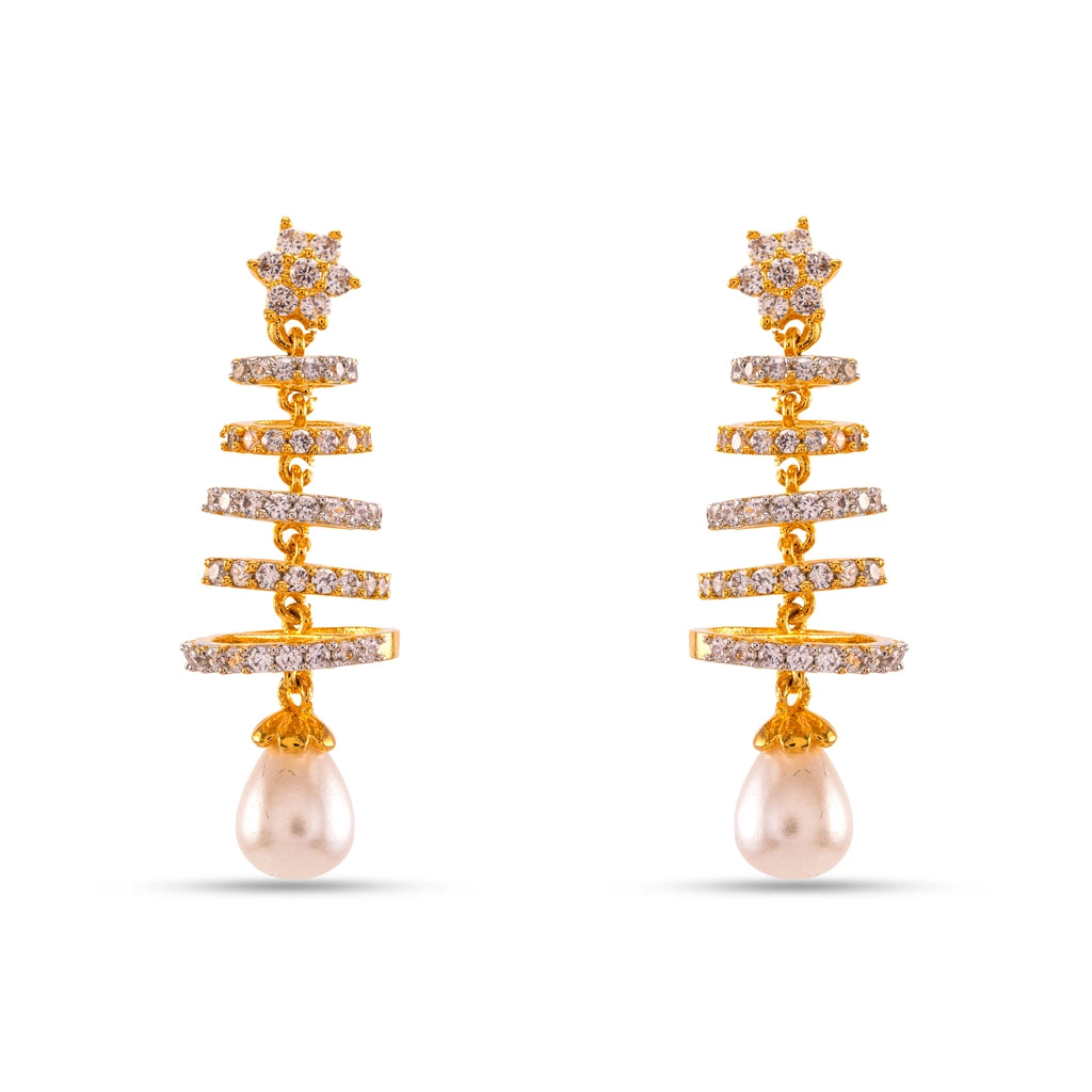 Sahar Pearl Spiral Jhumkas