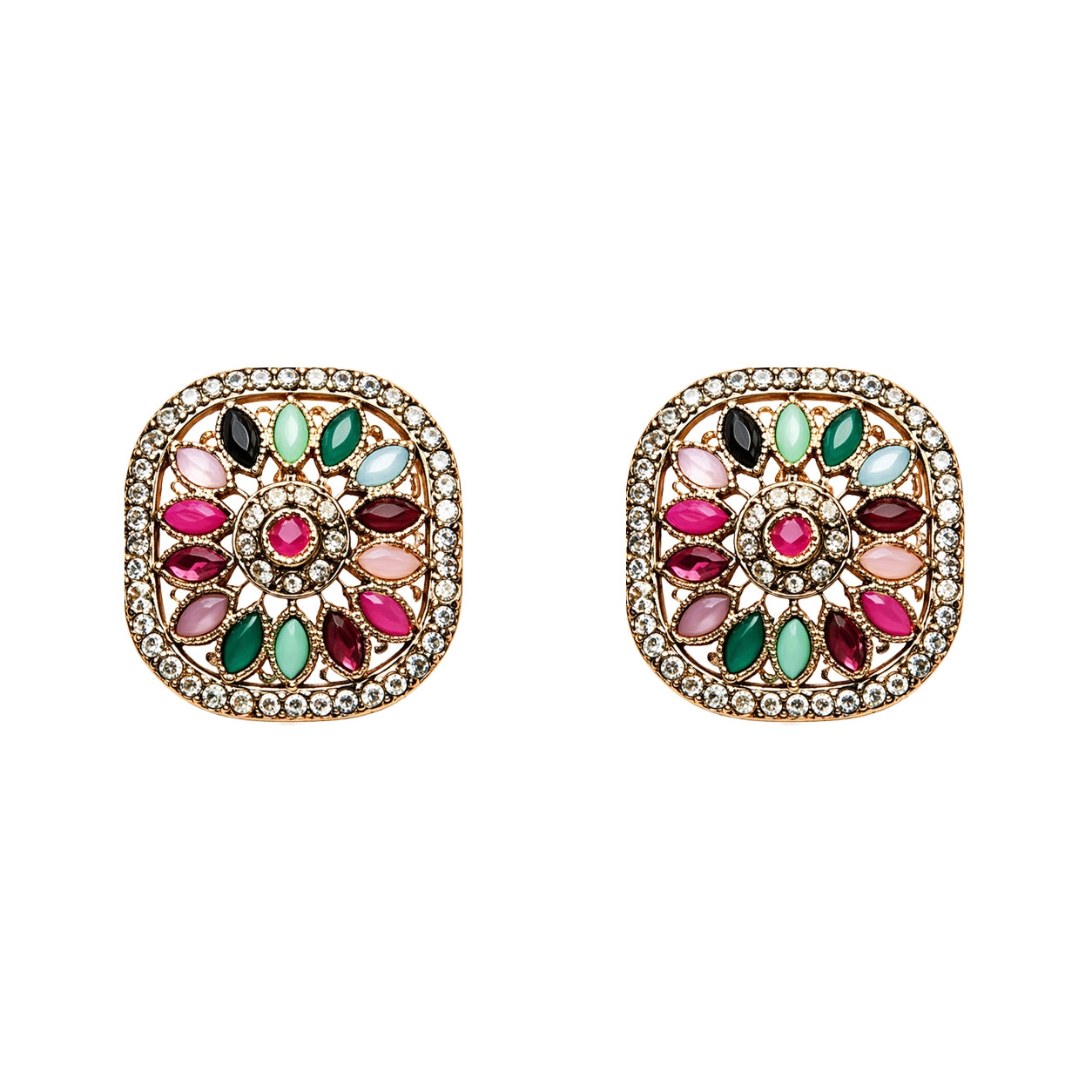 Rangella Prism Floral Necklace Set